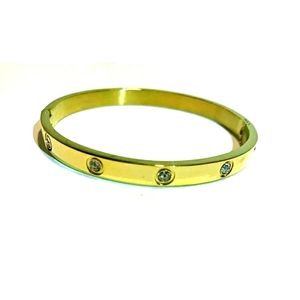 Chrishine Life Stainless Steel CZ Gold Love